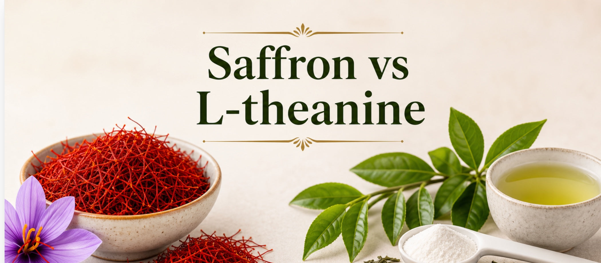 Saffron vs L-Theanine: Which Is Better for Mood, Stress, and Mental Clarity?